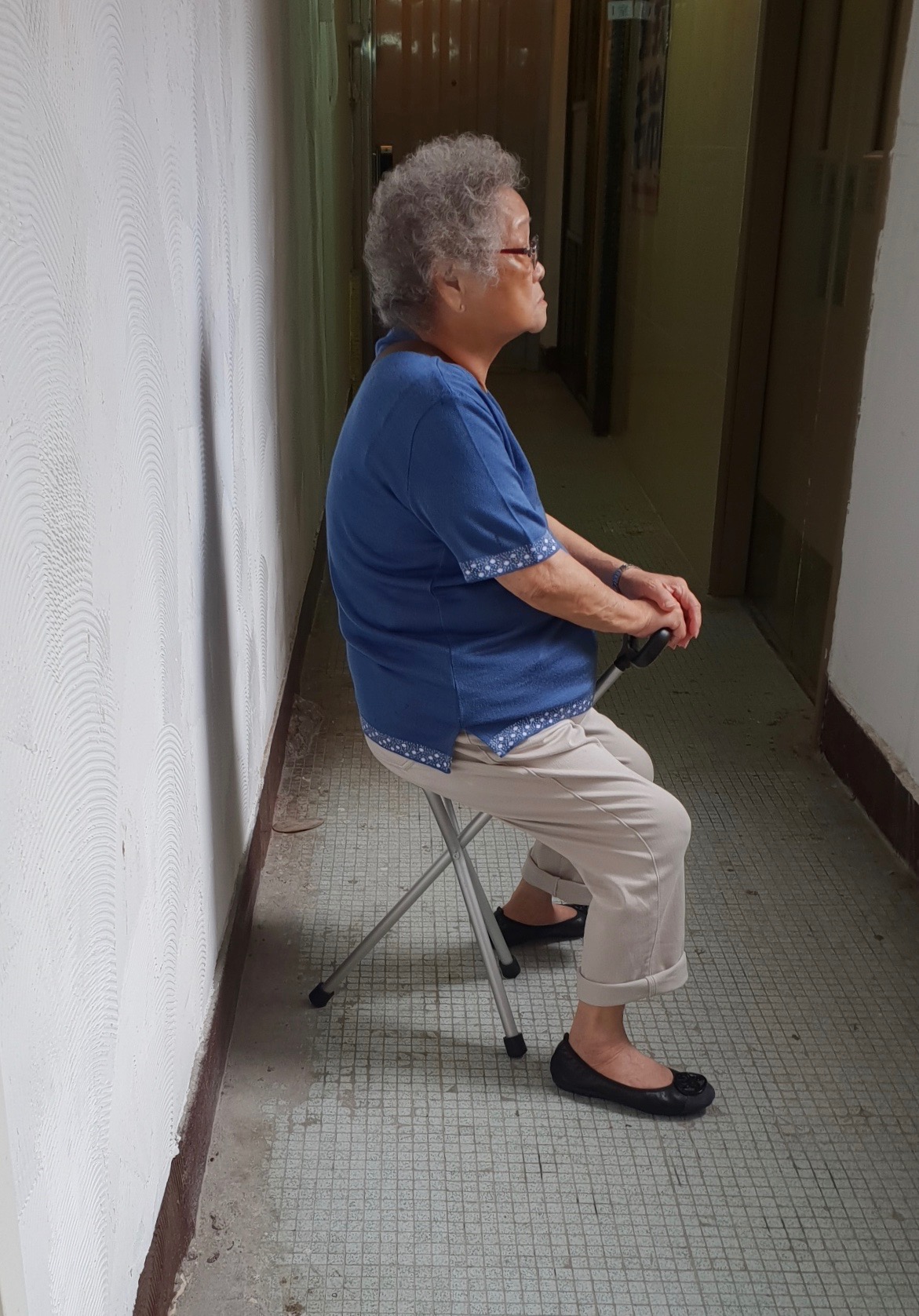 Old Woman Hong Kong Kristone Capistrano Natural Light Rain Meditation Portrait Moody